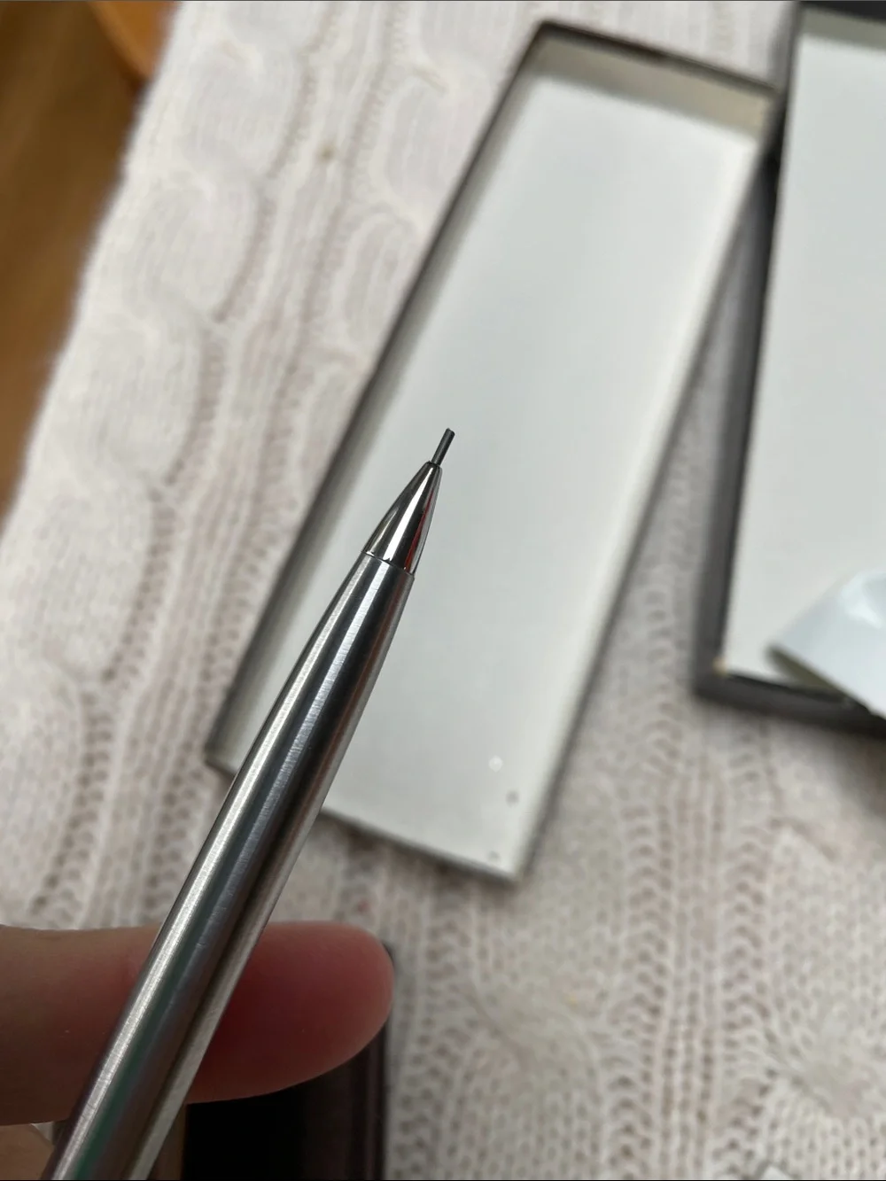 VTG unused Paper Mate Double Heart Slim Profile Chrome Pen & Pencil Set with box